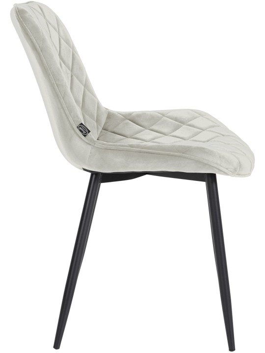 4 tuolin setti Springs Velvet, kermanvärinen