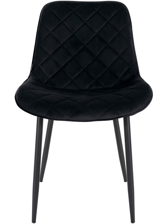 4 tuolin setti Springs Velvet, musta