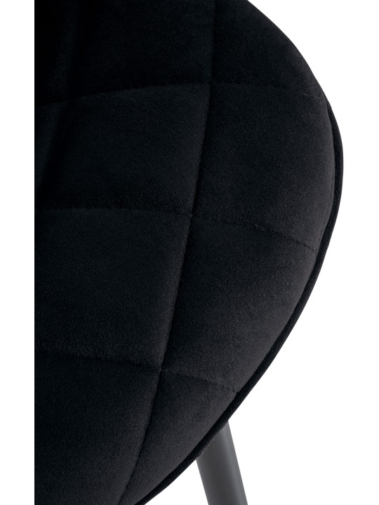 4 tuolin setti Springs Velvet, musta