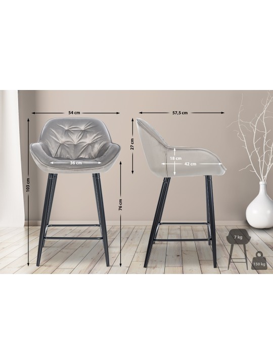 Baarijakkara Gibson 76 samettia, harmaa