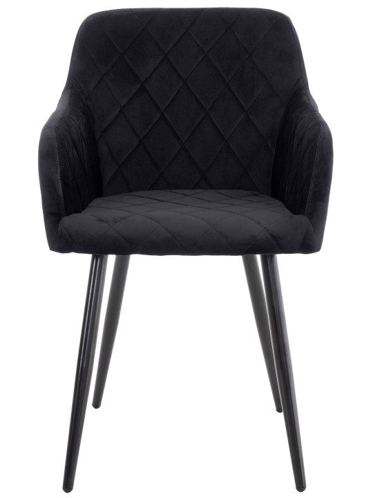 Shila samettinen ruokatuoli, musta