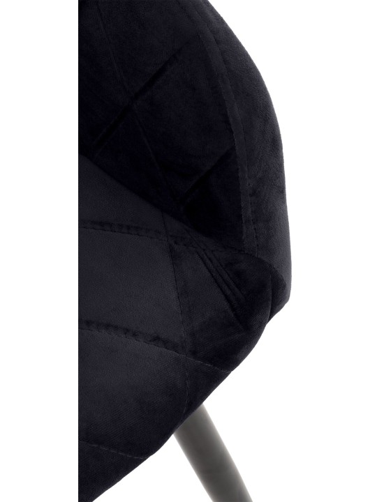 Shila samettinen ruokatuoli, musta