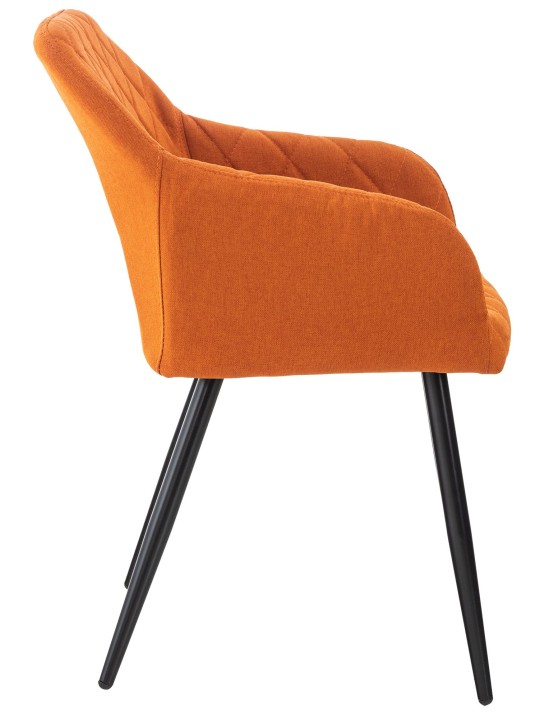 Sarja 2 ruokasalin tuolia Shila kangas, oranssi