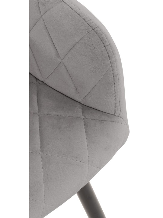 Sarja 2 ruokasalin tuolia Shila velvet, harmaa