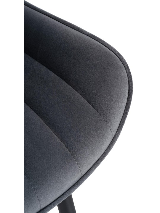 2 tuolin setti Largo velvet, tummanharmaa