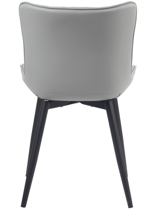 2 tuolin setti Brady keinonahkaa, harmaa