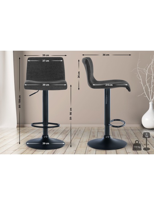 Baarijakkara Branford kangas, tummanharmaa