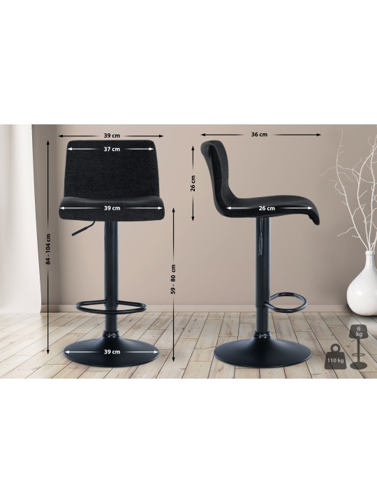 Baarijakkara Branford kangas, musta Baarijakkara Branford kangas, musta