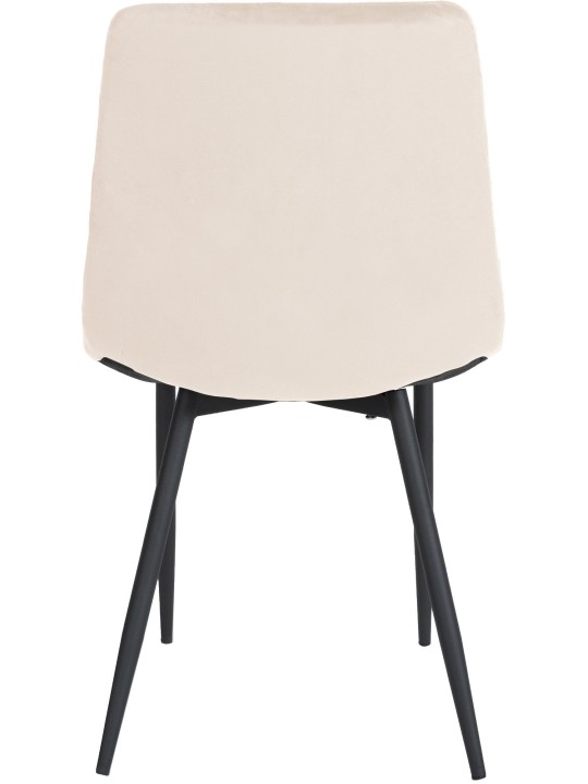 4 tuolin setti Telde velvet, kermanvärinen