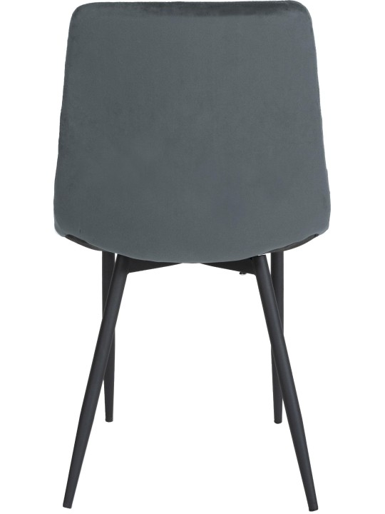 4 tuolin setti Telde velvet, tummanharmaa