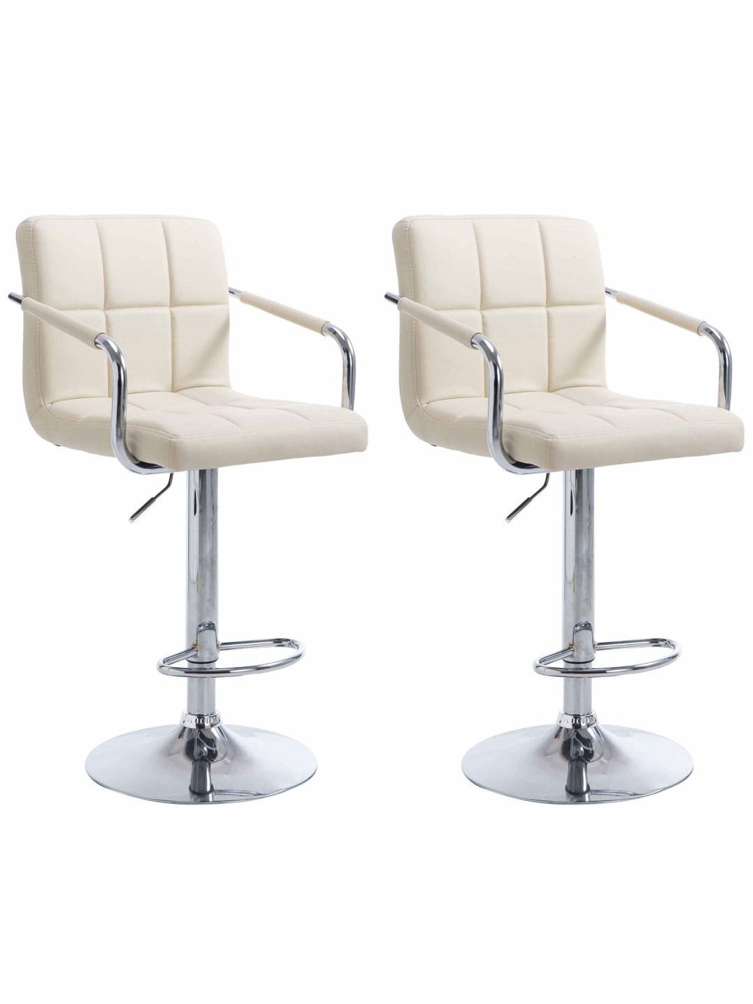 2 baarijakkaran sarja Lucy V2 kromi, kermanvärinen