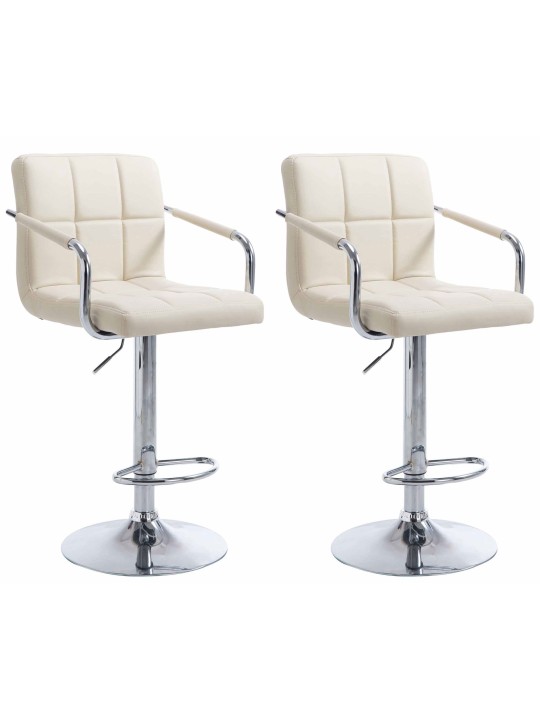 2 baarijakkaran sarja Lucy V2 kromi, kermanvärinen