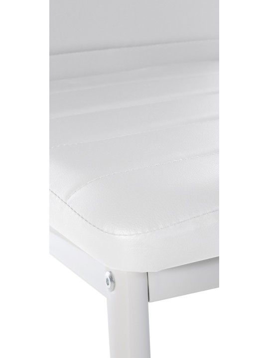 Mayfair keinonahkainen ruokapöydän tuoli, valkoinen