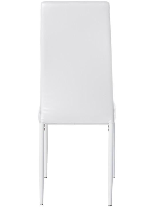 Mayfair keinonahkainen ruokapöydän tuoli, valkoinen