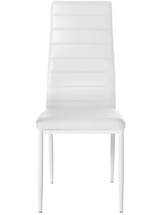Mayfair keinonahkainen ruokapöydän tuoli, valkoinen