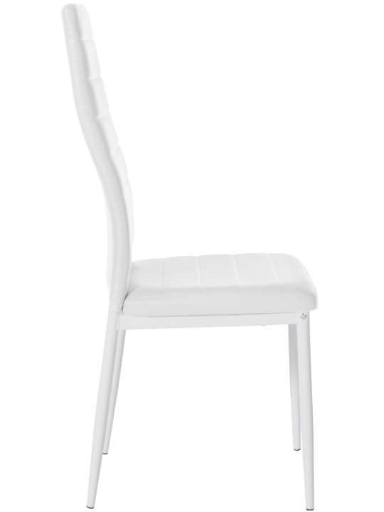 Mayfair keinonahkainen ruokapöydän tuoli, valkoinen