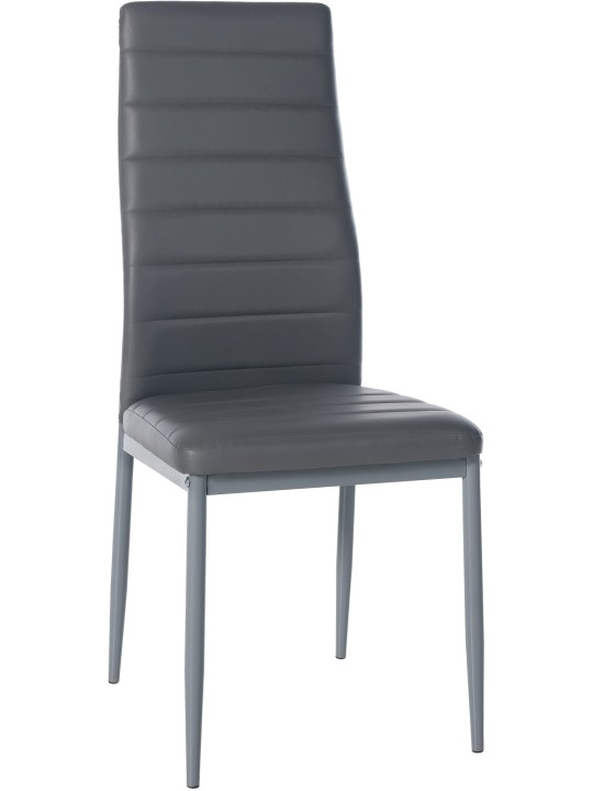 Mayfair keinonahkainen ruokapöydän tuoli, harmaa