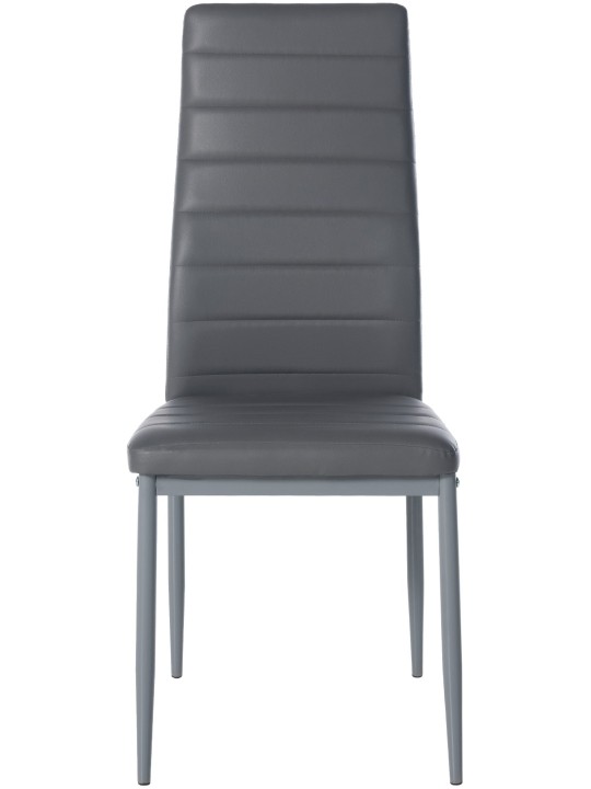 Mayfair keinonahkainen ruokapöydän tuoli, harmaa