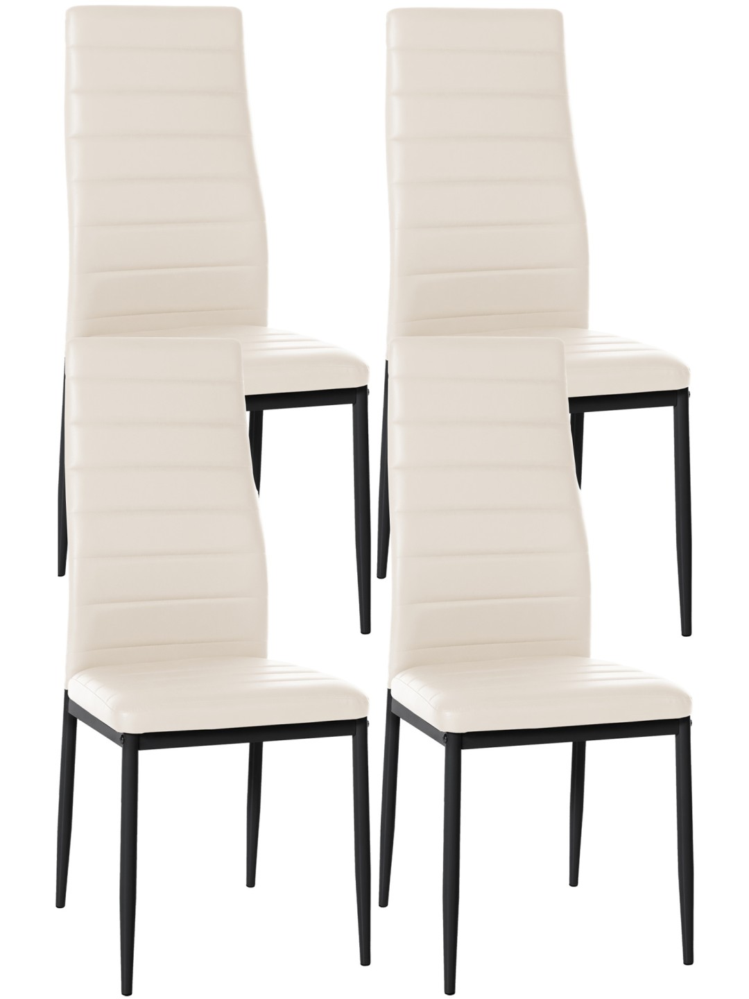 Set of 4 dining chairs Mayfair faux leather, kermanvärinen