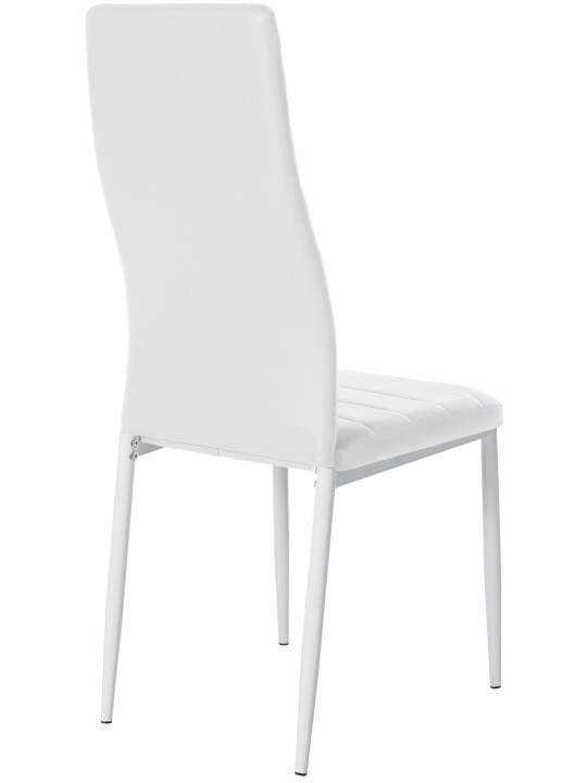 Set of 4 dining chairs Mayfair faux leather, valkoinen Set of 4 dining chairs Mayfair faux leather, valkoinen