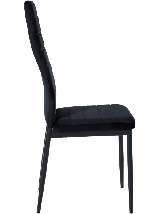4 ruokapöydän tuolin setti Mayfair velvet, musta