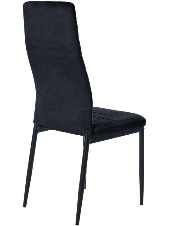 4 ruokapöydän tuolin setti Mayfair velvet, musta