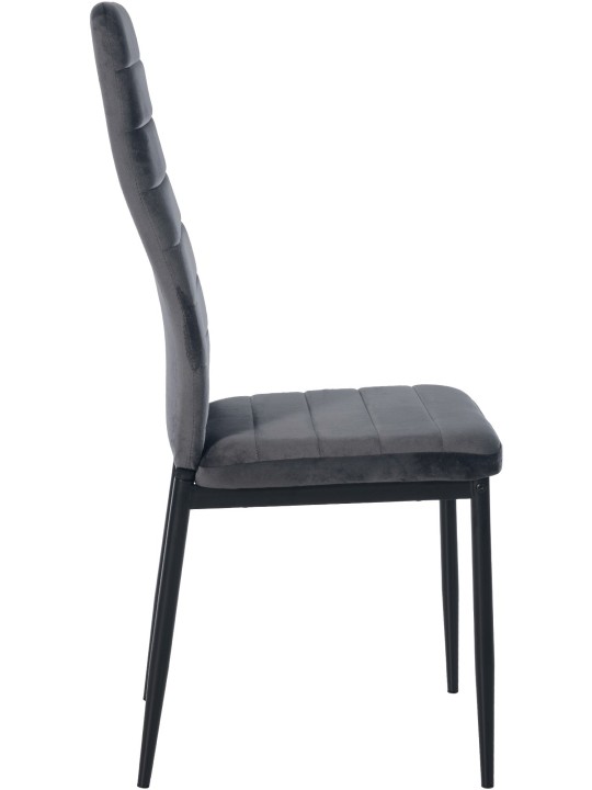 6 ruokapöydän tuolin sarja Mayfair samettia, harmaa