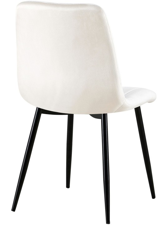 4 tuolin setti Dijon velvet, kermanvalkoinen