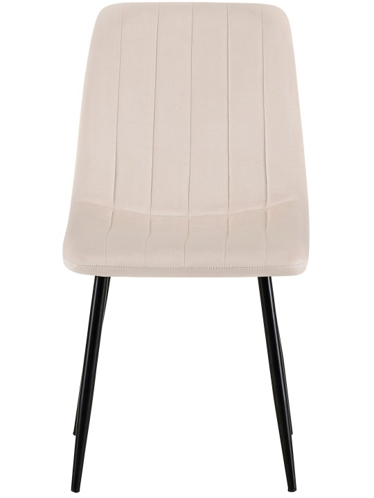 4 tuolin setti Dijon velvet, kermanvärinen