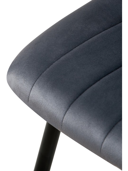 4 tuolin setti Dijon velvet, tummanharmaa