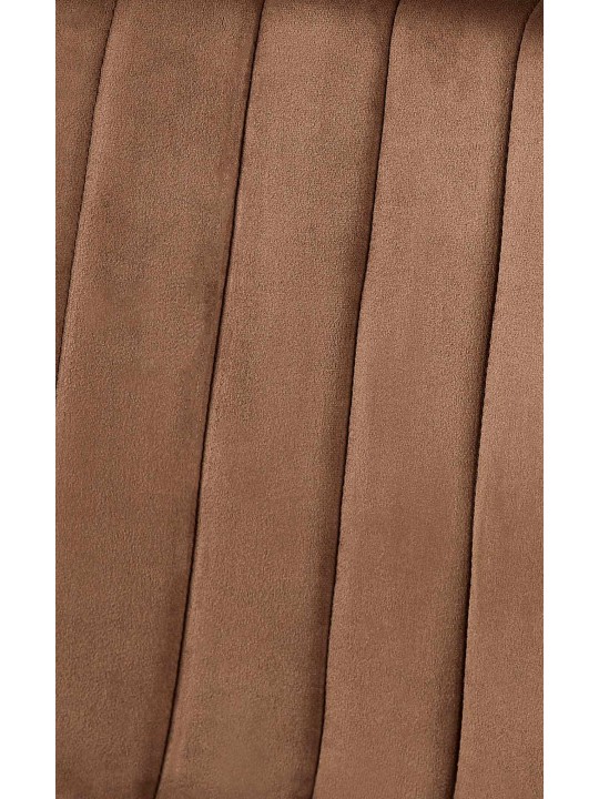 Setti 4 Dijon samettituolia, ruskea