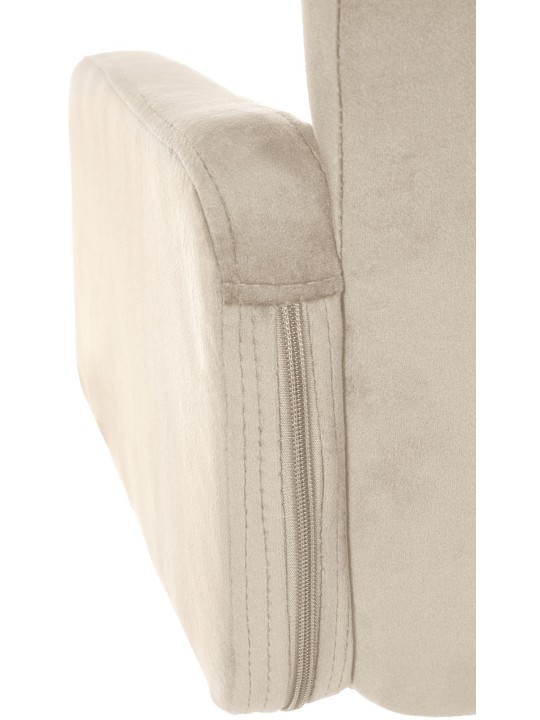 Baarijakkara Los Angeles samettikromi, kermanvärinen