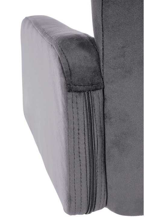 Baarijakkara Los Angeles samettikromi, tummanharmaa