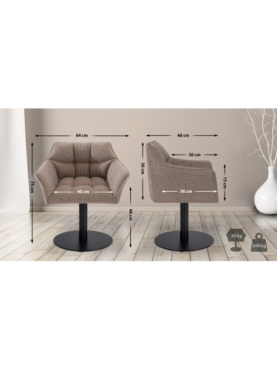 Lepotuoli Damaso kangasta, terraruskea Lepotuoli Damaso kangasta, terraruskea