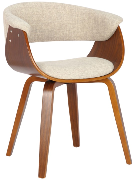 2 tuolin setti Bruce kangas, pähkinä/kermanvärinen