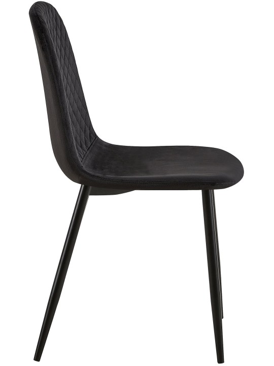 4 tuolin setti Giverny velvet, musta