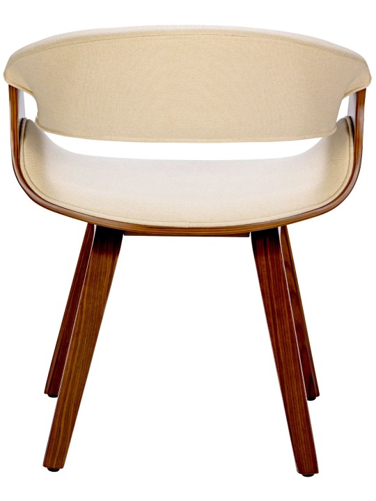 Ruokapöydän tuoli Foley kangasta, pähkinä/kermanvärinen