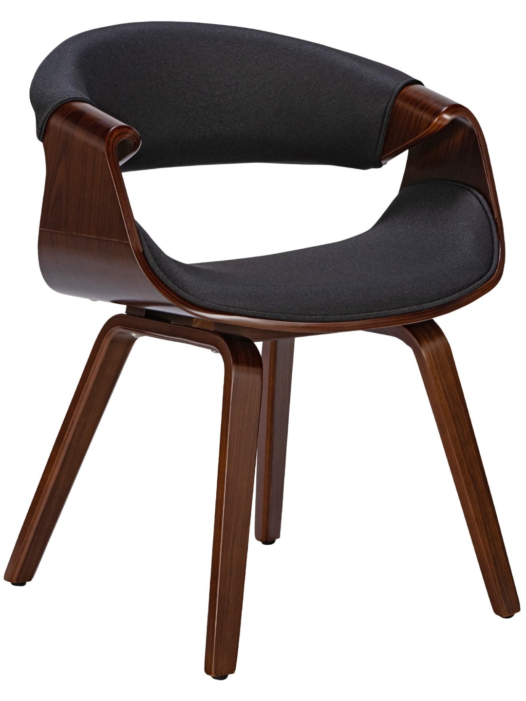 Ruokapöydän tuoli Foley kangasta, pähkinä/musta