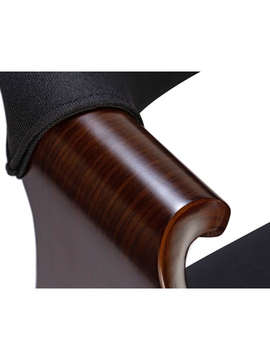 Ruokapöydän tuoli Foley kangasta, pähkinä/musta