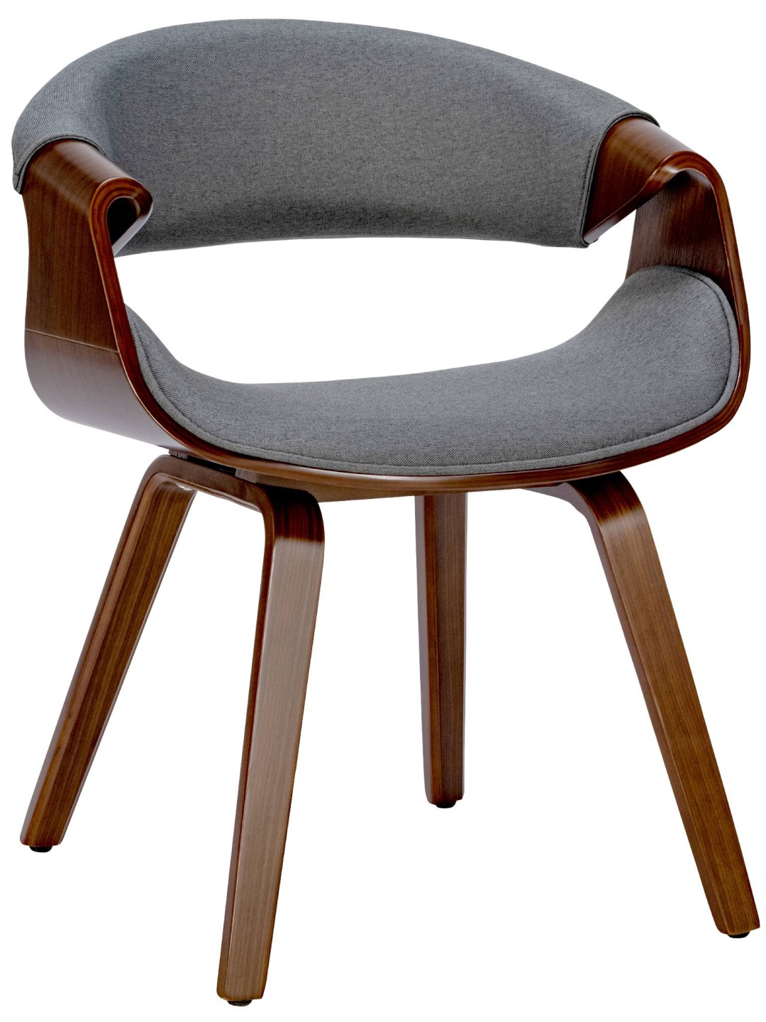 Ruokapöydän tuoli Foley kangasta, pähkinä/harmaa