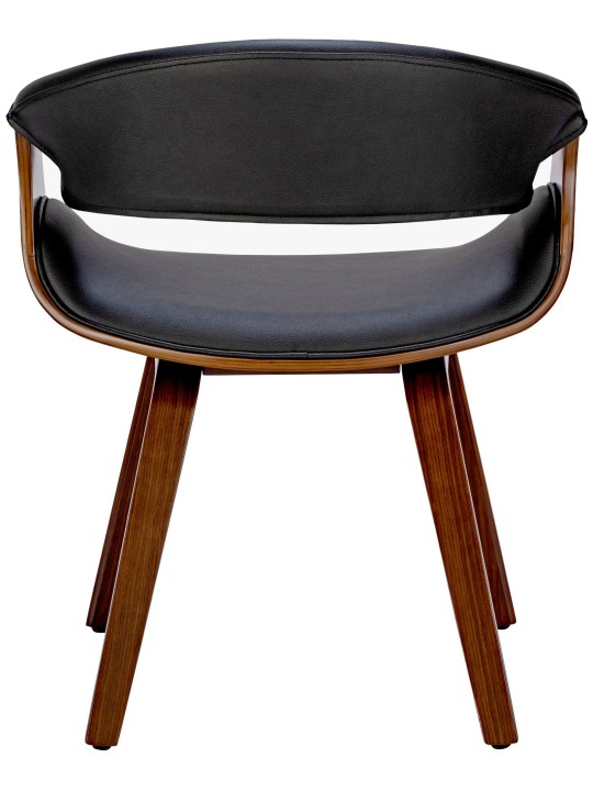 Foley keinonahkainen ruokapöydän tuoli, pähkinä/musta