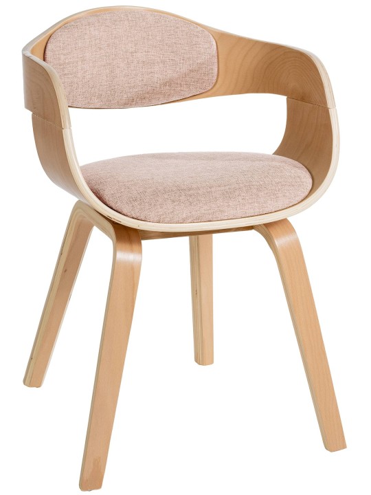 Vierailijatuoli Kingston kangasta, luonnonvärinen/kermanvärinen