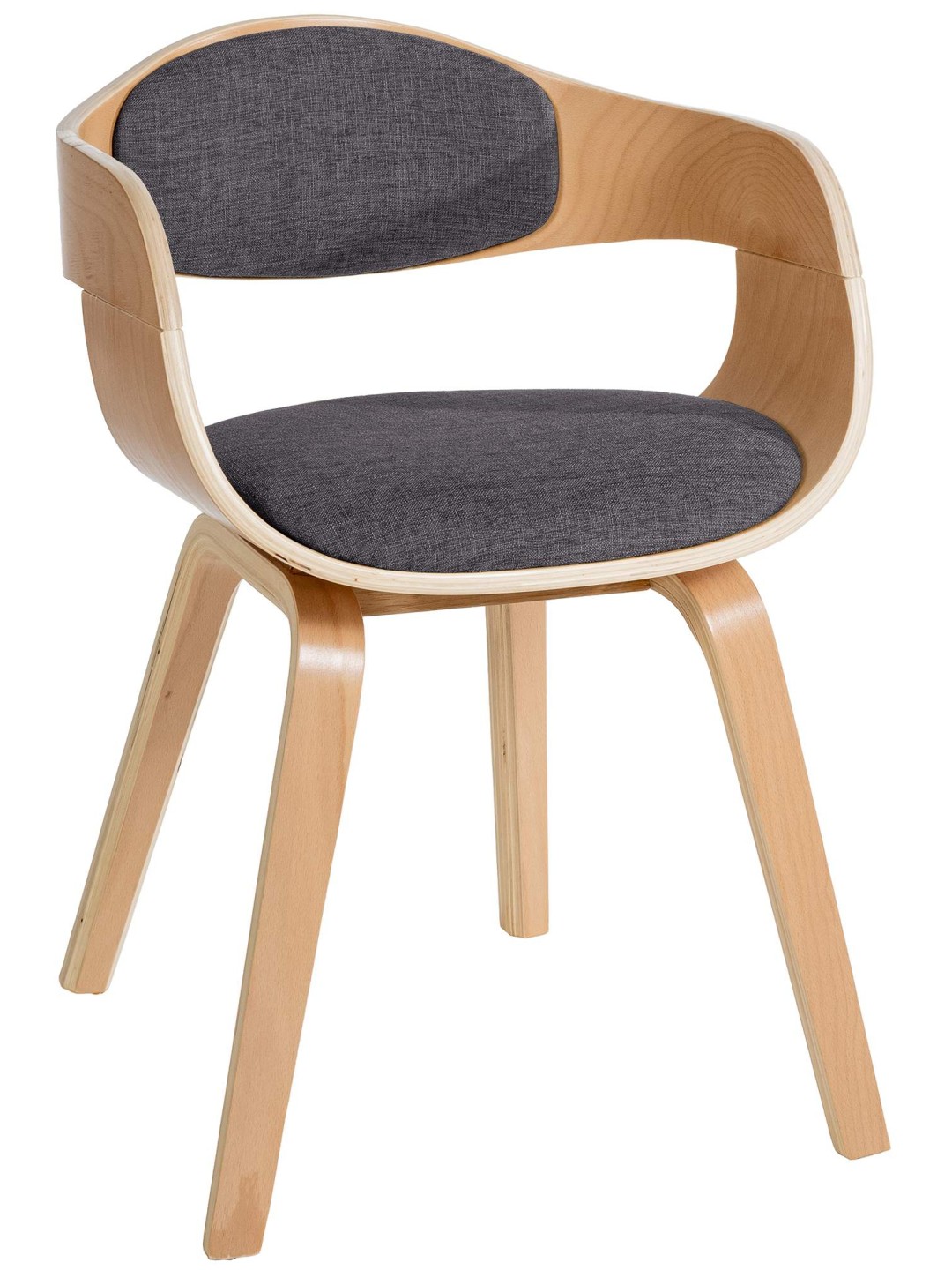 Vierailijatuoli Kingston kangasta, luonnonvärinen/vaaleanharmaa