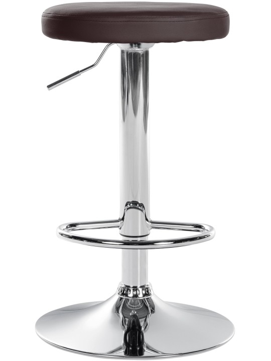 2 baarituolisarja Ponte keinonahka kromi, ruskea