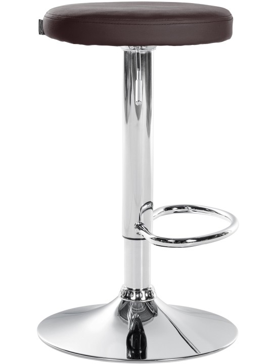 2 baarituolisarja Ponte keinonahka kromi, ruskea