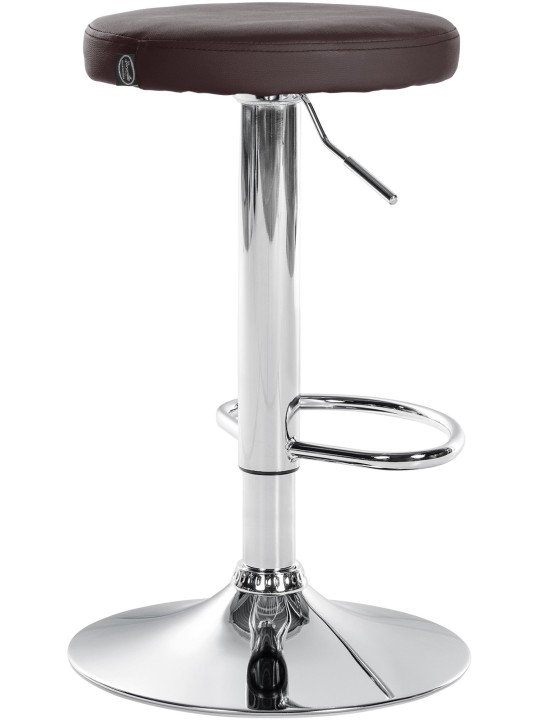 2 baarituolisarja Ponte keinonahka kromi, ruskea