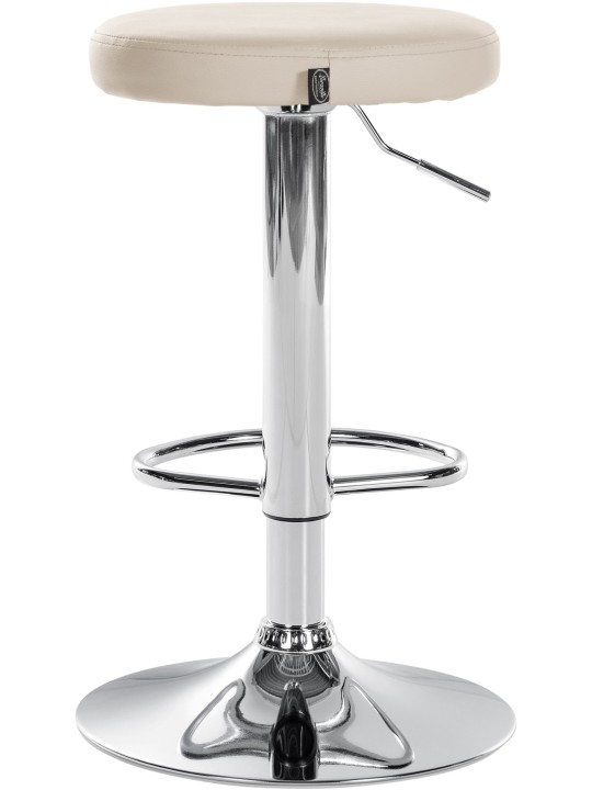 2 baarituolisarja Ponte keinonahka kromi, kermanvärinen