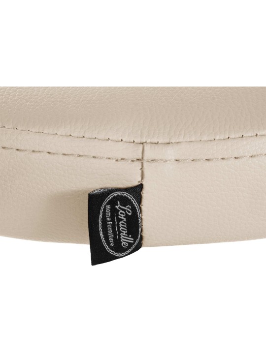 2 baarituolisarja Ponte keinonahka kromi, kermanvärinen