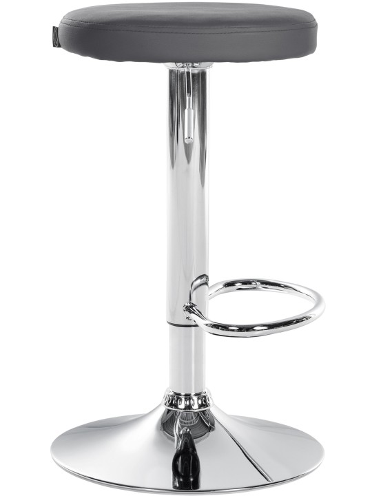 2 baarituolisarja Ponte keinonahka kromi, harmaa