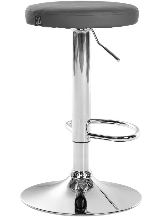 2 baarituolisarja Ponte keinonahka kromi, harmaa